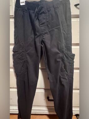 Wrangler Black Kids Cargo Pants with Elastic Waist